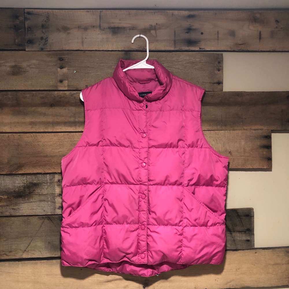 Lands End goose down vest